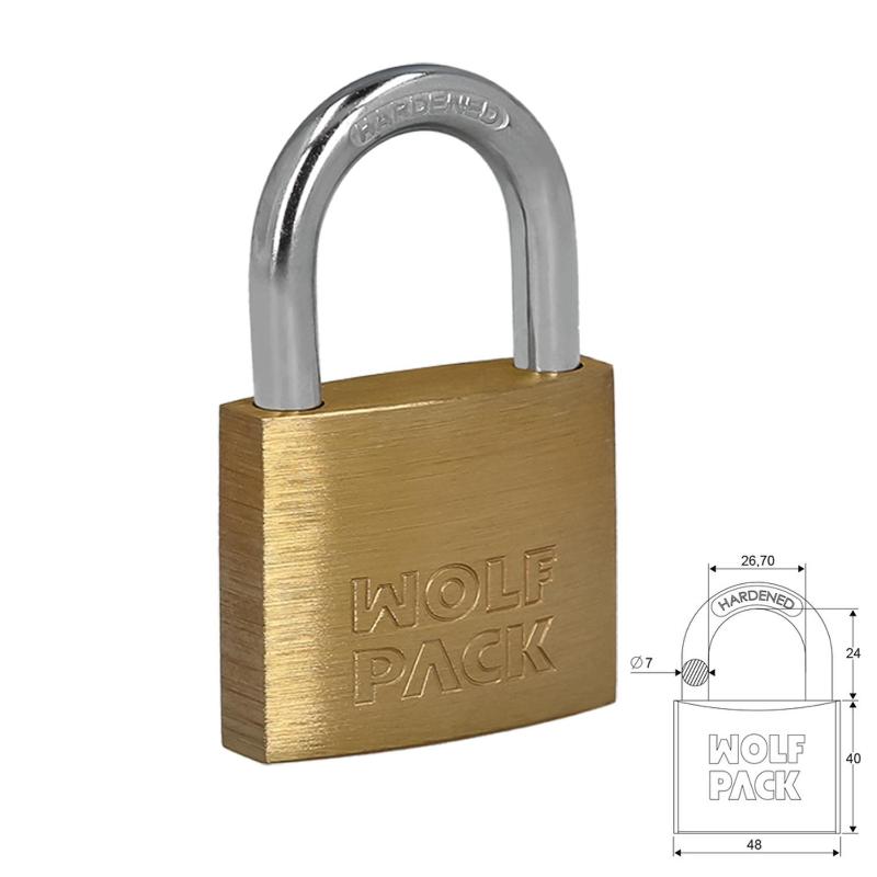 Candado wolfpack laton arco normal 50 mm. Candado wolfpack laton arco normal 50 mm.