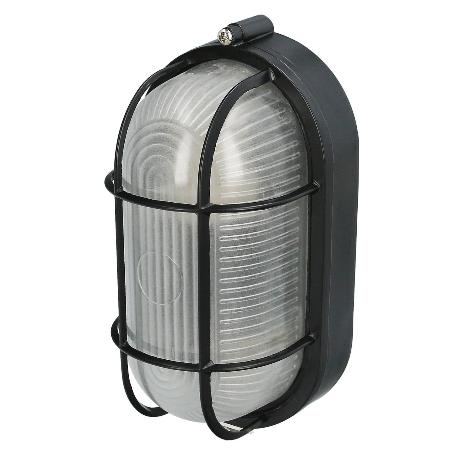 PLAFON INDUSTRIAL OVALADO NEGRO