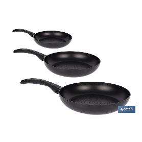 PACK DE 3 SARTENES ANTIADHERENTE ALUMINIO 16 20 22 CM