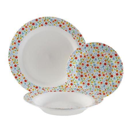 VAJILLA PORCELANA FLANDES 18 PIEZAS