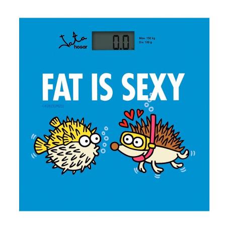 BASCULA FAT IS SEXY VIDRIO 150 KG KUKUXUMUSU