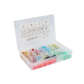 KIT DE FUSIBLES DE COCHE, 150 PCS, EXTRACTOR DE FUSIBLES PARA COCHE, CARAVANAS, FURGONETA, MOTO, BARCOS (5A 10A 15A
