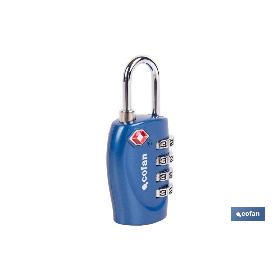 CANDADO COMBINACIÓN EQUIPAJE TSA 4 DÍGITOS 30 MM