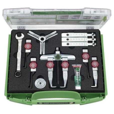 KUKKO-K-2030-1+S-JUEGO EXTRACTOR UNIVERSAL 2 Y 3 BRAZOS 13 PIEZAS AJUSTE RÁPIDO