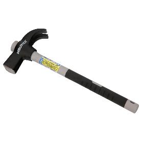 MARTILLO UÑA MANGO FIBRA VIDRIO MANGO FIBRA VIDRIO CON EMPUÑADURA ANTIDESLIZANTE. 600 GRAMOS 33 CM.