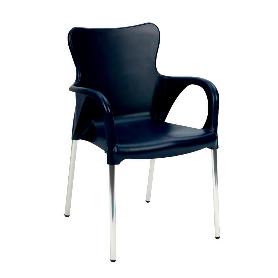 SILLON RESINA ALUMINIO NEGRO 8306AL/06