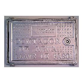 PUERTA CONTADOR 27X37 CM ALUMINIO + LLAVE