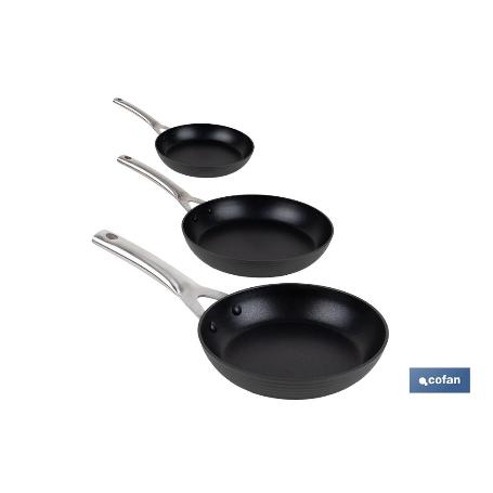 PACK DE 3 SARTENES FULL INDUCCIÓN ALUMINIO FORJADO 20 24 28 CM