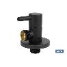 VÁLVULA DE ESCUADRA 1/2 X 1/2 MODELO LUX NEGRA