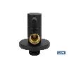 VÁLVULA DE ESCUADRA 1/2 X 1/2 MODELO LUX NEGRA