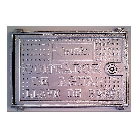 PUERTA CONTADOR 22X34 CM ALUMINIO + LLAVE