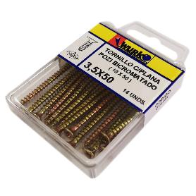 TORNILLO POZI CABEZA PLANA 3.5X50MM BICROMATADO