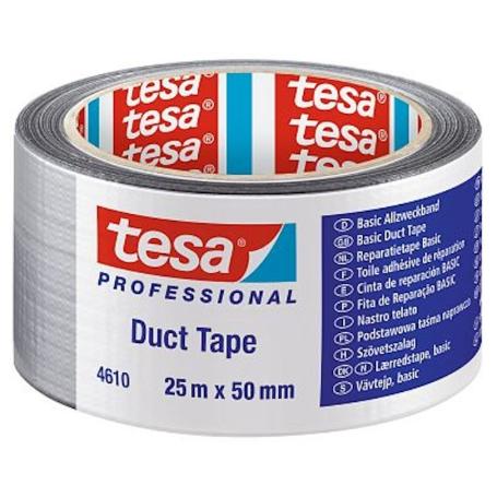 TESA CINTA AMERICANA BASICA PLATEADA 25MX50MM 04610