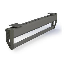 EMUCA COLGADOR CON BARRA EXTRAÍBLE PARA ARMARIO QUARTZ,  PLÁSTICO Y ALUMINIO, TITANIO