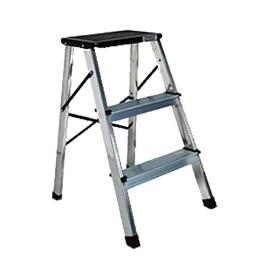 ESCALERA ALUMINIO REFORZ.ADA TABURETE 3 PELDAÑOS