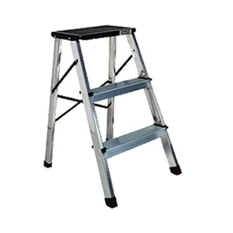 ESCALERA ALUMINIO REFORZ.ADA TABURETE 3 PELDAÑOS