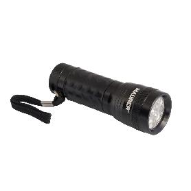 LINTERNA LED DE MANO DE ALUMINIO A PILAS(3 AAA) 55 LUMENES 14 LEDS MANGO ENGOMADO (EXPOSITOR 12 PIEZAS)