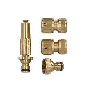 SET RIEGO 4 PIEZAS PARA MANGUERAS 1/2 FABRICADO EN LATON.