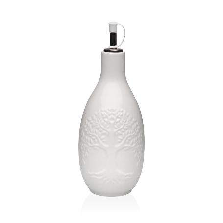 ACEITERA CERAMICA BLANCA ARBOL 9X9X20.5 CM