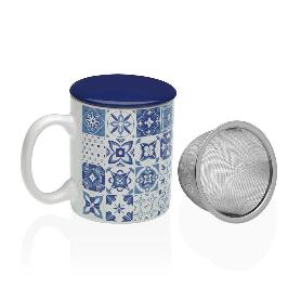 TAZA + FILTRO + TAPA INFUSION AZURITA 350 ML