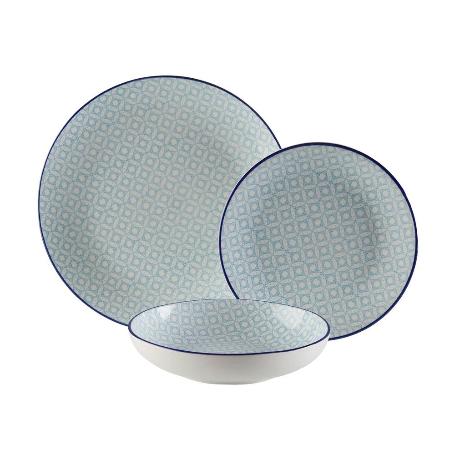 VAJILLA PORCELANA 18 PIEZAS NIKARA