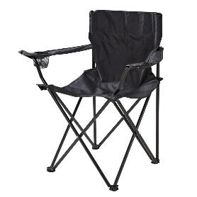 SILLA PLEGABLE METAL NEGRO 81X13X15 CM