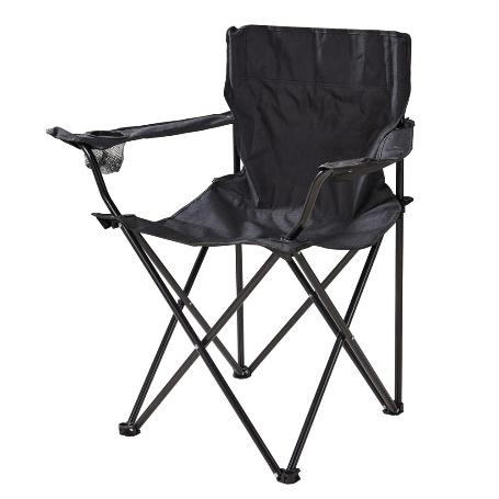 SILLA PLEGABLE METAL NEGRO 81X13X15 CM