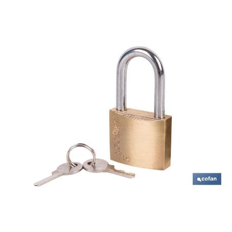 CANDADO DE LATÓN A/LARGO QUALITY PLUS 25MM