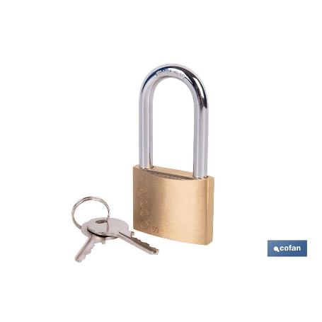 CANDADO DE LATÓN A/LARGO QUALITY PLUS 50MM