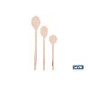 SET DE 3 CUCHARAS REDONDAS DE MADERA 20 CM, 25 CM, 30 CM
