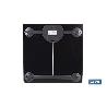 BÁSCULA DE BAÑO DIGITAL DE COLOR PIEDRA CON PANTALLA LED 30 X 30 X 2,2 CM