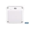 BÁSCULA DE BAÑO DIGITAL BLANCA CON PANTALLA LCD, USB Y MEDICIÓN IMC DE GRASA VISCERAL 30 X 30 X 2,2 CM