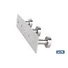 PERCHERO DE PARED DE ACERO INOXIDABLE 304 CON 3 POMOS 15,6 X 2,7 X 2,8 CM