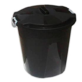 CUBO BASURA 50 L + TAPA NEGRO