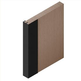 PERFIL VERTICAL DUCADO 2,75M PLATA MATE, BLANCO, NEGRO SP19 ACABADO NEGRO