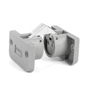 BISAGRA INVISIBLE KIRMA MARRÓN, NEGRO, GRIS PARA MESA PLEGABLE ACABADO GRIS