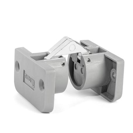 BISAGRA INVISIBLE KIRMA MARRÓN, NEGRO, GRIS PARA MESA PLEGABLE ACABADO GRIS