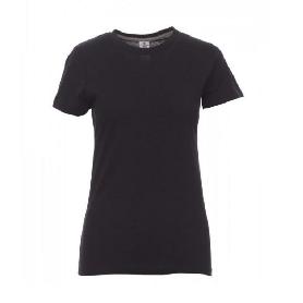 CAMISETA MUJER MANGA CORTA ALGODON TALLA XS-L VARIOS COLORES COLOR ROPA COLOR NEGRO TALLA XS