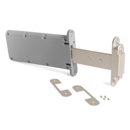 BISAGRA OCULTA KIKER PARA PUERTAS BATIENTES - APERTURA 90° Y DISEÑO INVISIBLE ACABADO NÍQUEL SATINAD