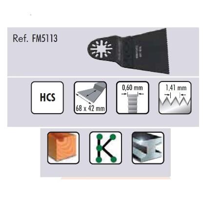 HOJA SIERRA OSCILANTE TRIANGULAR 68X42MM FM5113