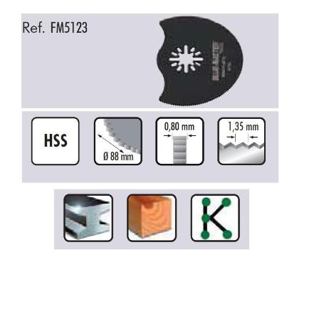 HOJA S/OSCIL.M/LUNA HSS 88MM FM5123