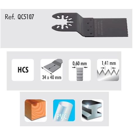 HOJA SIERRA OSCILANTE 34X40MM QC5107