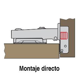BISAGRA 110º SLIDE-ON. DIAMETRO 35. MD10 , RT, E95. MODELO BAZA2