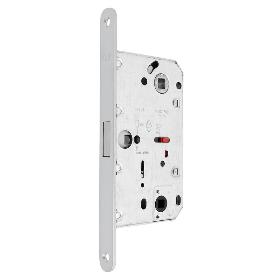 PICAPORTE MAGNETICO POLARIS 2XT E50 BAÑO. CROMO SATINADO. FRONTAL 18X196MM CUADRADILLO 6X6 Y 8X8MM. ACABADO CROMO S