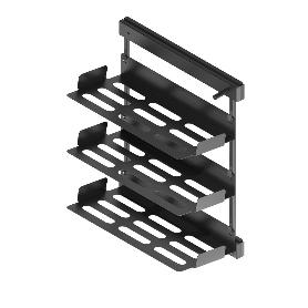 ZAPATERO BASTIDOR EXTRAÍBLE CHIC CON GUÍAS LATERALES - ACERO ANTRACITA EN 2 ALTURAS Y AMBAS MANOS MANO IZQUIERDA AL