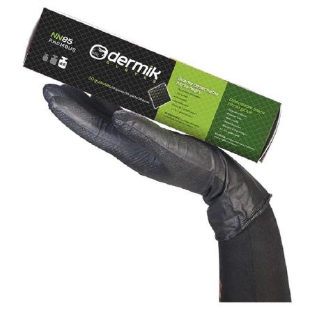 GUANTE NITRILO DIAMANTE NEGRO 100 UNIDADES TALLAS M/L T/GUANTE TALLA M-8