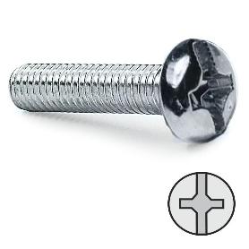TORNILLO ROSCA METAL PARA COLGADOR CABEZA REDONDA 4-14 ZINCADO (CAJA 1000)