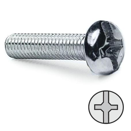 TORNILLO ROSCA METAL PARA COLGADOR CABEZA REDONDA 4-14 ZINCADO (CAJA 1000)