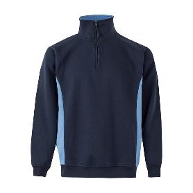 SUDADERA BICOLOR AZYL NAVY/CELESTE TALLAS S-XL TALLA M