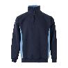 SUDADERA BICOLOR AZYL NAVY/CELESTE TALLAS S-XL TALLA L